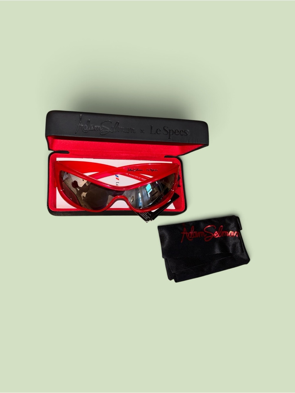 Adam Selman x Le Specs Red Cat-Eye Sunglasses